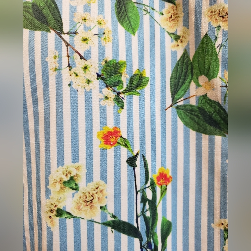 Dippin' Daisy's NWT Blue and White Stripe with Flowers Tank, Small - Picture 5 of 6